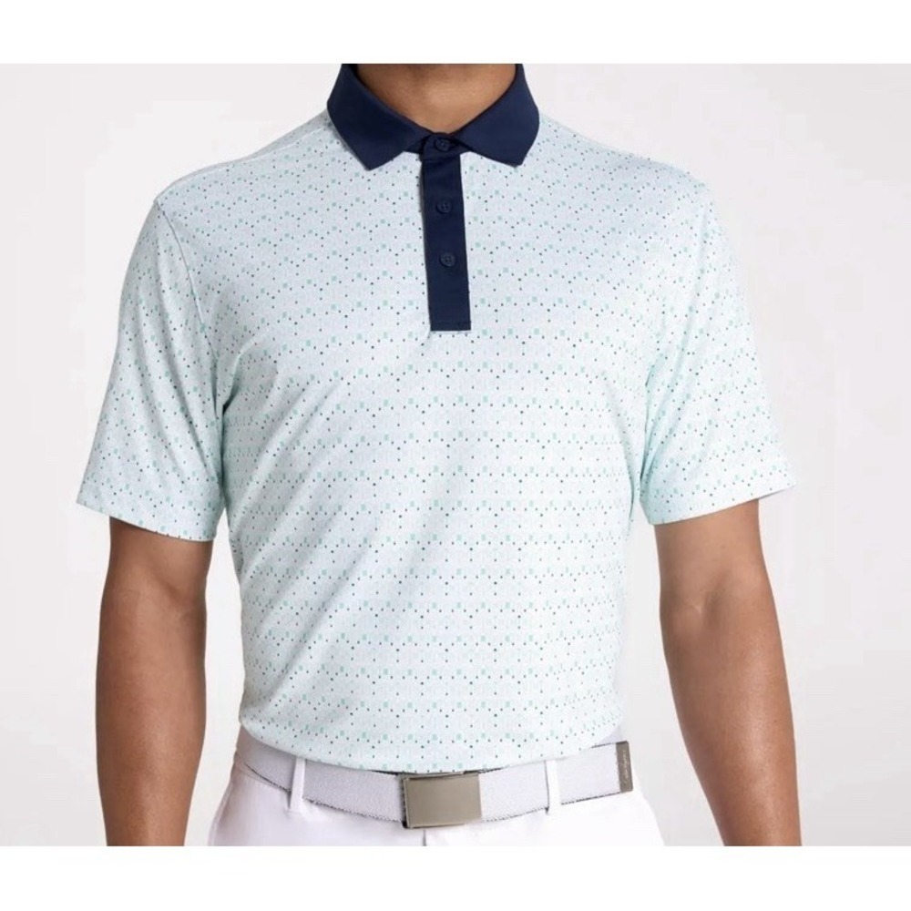 NEW Walter Hagen Men's Wine Geo Green P11 Printed Polo Shirt 2XL‎